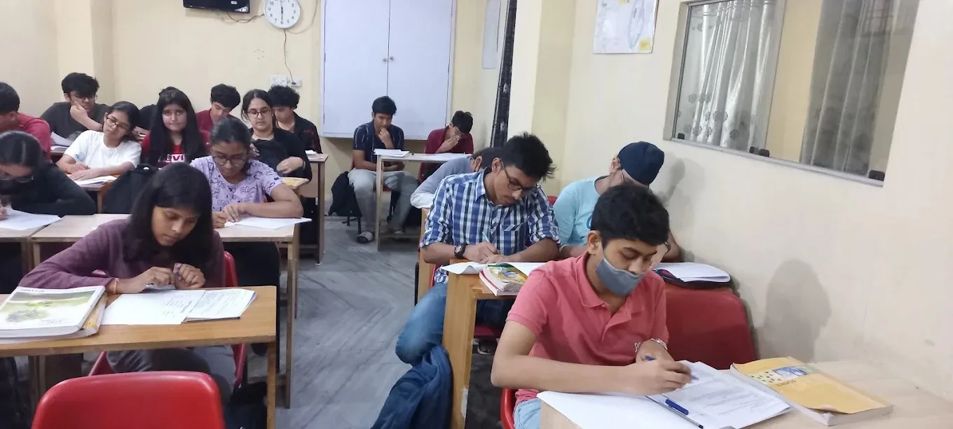 Rows of students at their desks during a session.