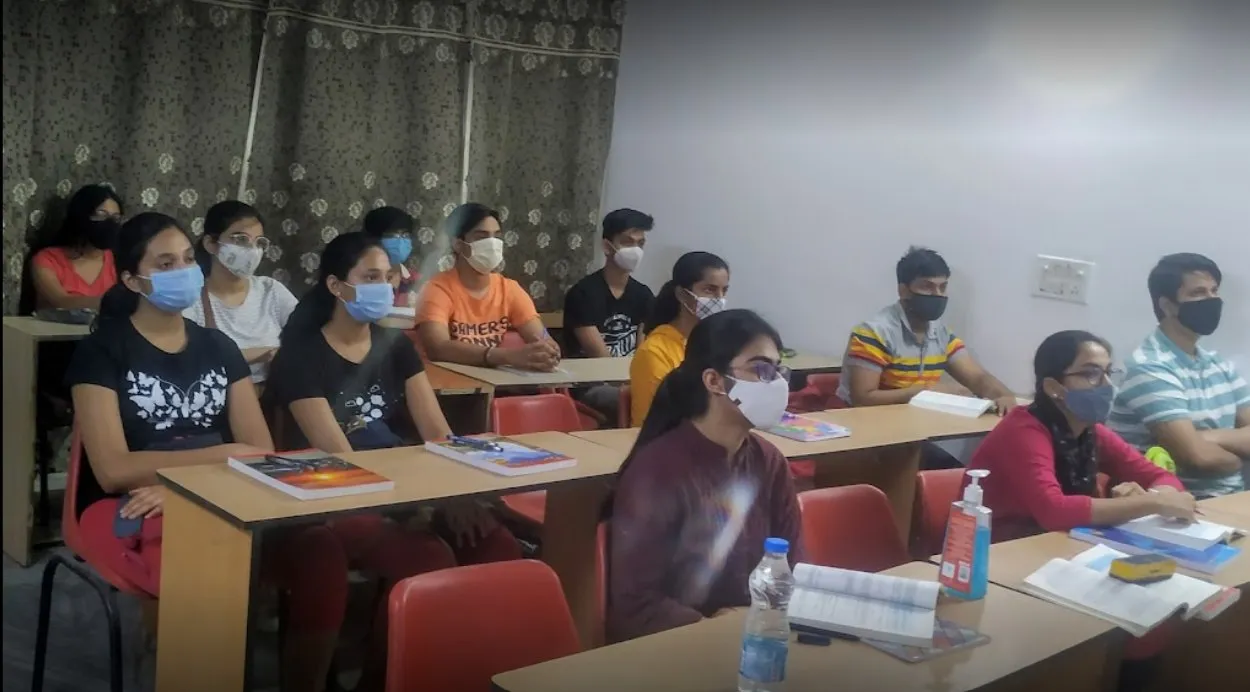 Students facing the front during a lecture-style session.